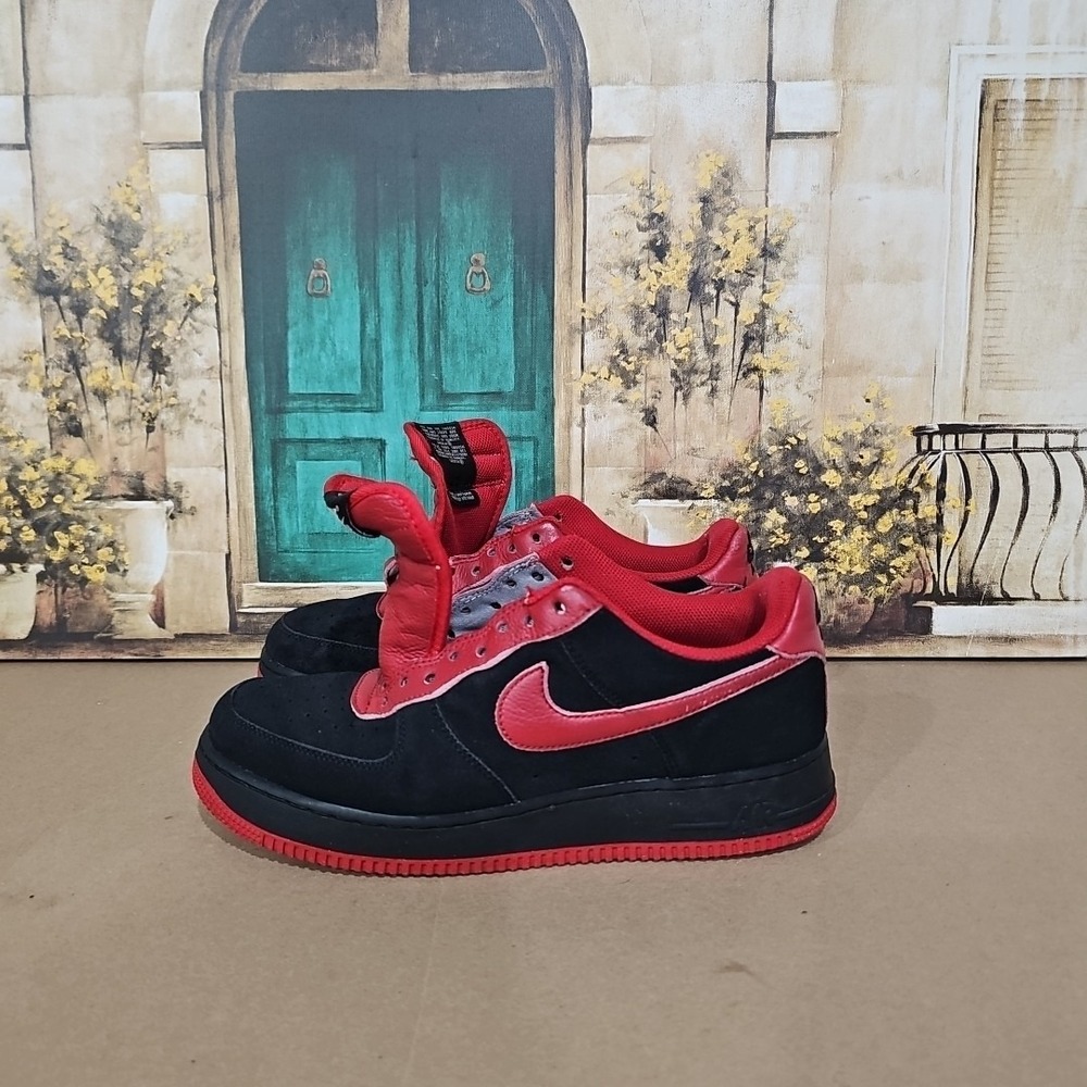 NIKE Mens AIR FORCE 1 LOW BLACK-RED MENS SZ 9.5 [DN4162-991]